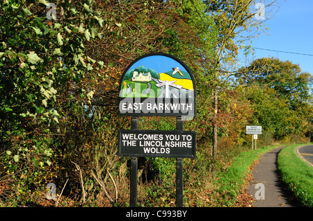 Ost-Barkwith Lincolnshire Wolds England. Stockfoto