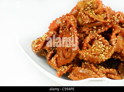 Marokkanischen Ramadan Cookies in einer weißen Schüssel Stockfoto