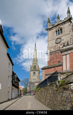 Die Kirchen von St. Julian und St Alkmund in Shrewsbury, Shropshire Stockfoto