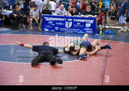 Turnier der Champions Ringen Wettbewerb in Columbus, Ohio. Stockfoto