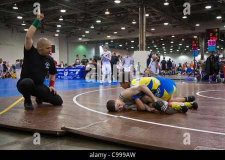 Turnier der Champions Ringen Wettbewerb in Columbus, Ohio. Stockfoto