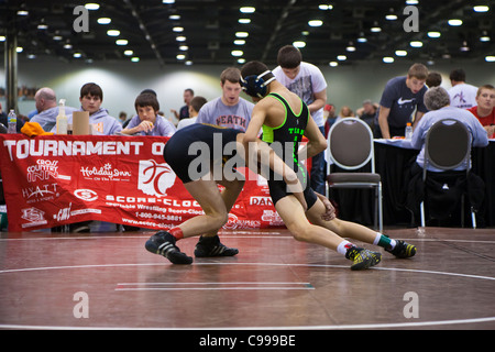 Turnier der Champions Ringen Wettbewerb in Columbus, Ohio. Stockfoto