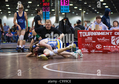 Turnier der Champions Ringen Wettbewerb in Columbus, Ohio. Stockfoto