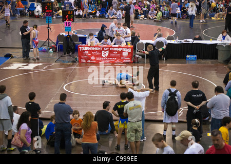 Turnier der Champions Ringen Wettbewerb in Columbus, Ohio. Stockfoto