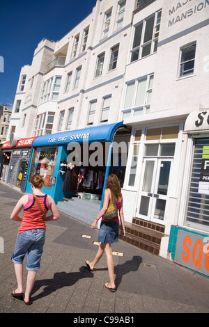 Surf-Shops auf der Campbell Parade am Bondi Beach. Sydney, New South Wales, Australien Stockfoto