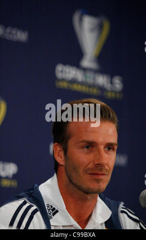 DAVID BECKHAM MLS CUP DÜSSELDORF 2011. PRESSEKONFERENZ. LOS ANGELES-Kalifornien-USA 17. November 2011 Stockfoto