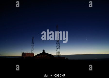 Nebel-Signalstation bei Flamborough Head Stockfoto