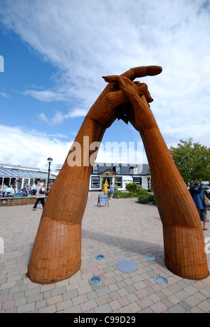 "Big Dance" eine Skulptur von Ray Lonsdale in der Stadt von Gretna Green eine beliebte Touristenattraktion in den Scottish Borders. Stockfoto