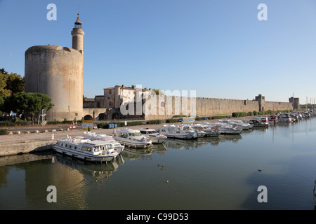 Marina in Aigues-Mortes, Südfrankreich Stockfoto