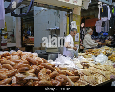Bäckerei in Jerusalem im freien Markt Stockfoto