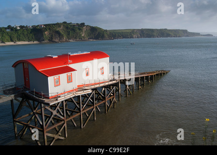 Tenby Rettungsstation Stockfoto