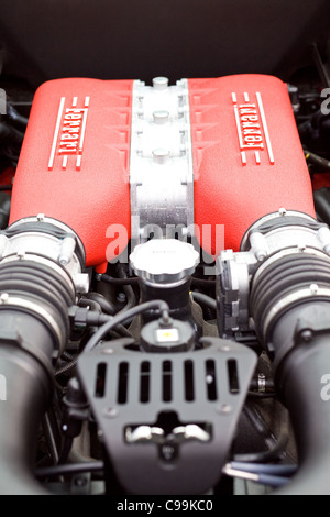 Motor des Ferrari 458 Italia. 670 PS Stockfoto