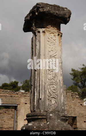 Griechische Kunst. Werkstatt des Phidias Ruinen, 430 v. Chr. erbaut. Theodosius II verwandelte sich das Gebäude in einer christlichen Kirche. Olympia. Stockfoto