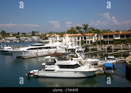 Lido Insel Bucht auf Balboa Island in Newport Beach - CA Stockfoto