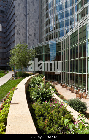 Außenansicht des Gonda-Gebäudes am Mayo Clinic in Rochester, MN. Stockfoto