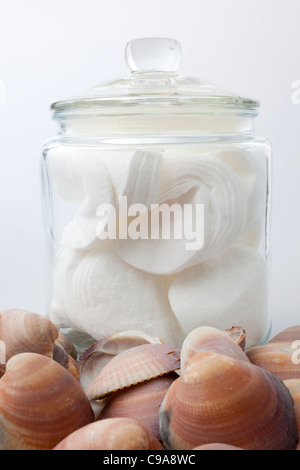 hygienische Tücher im Weckglas Stockfoto