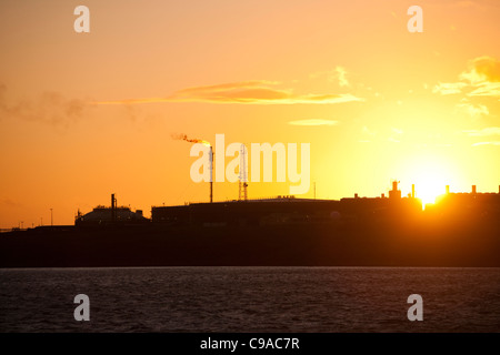 Die Flotta Öl-terminal auf der Insel Flotta in der Orkney, Schottland, Großbritannien Stockfoto