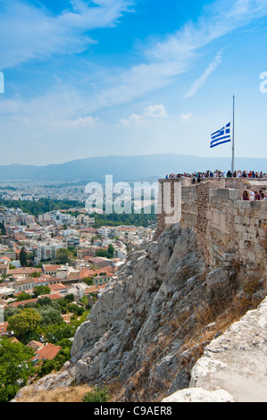 Athen-Skyline von der Akropolis gesehen. Griechenland. 2011. Stockfoto