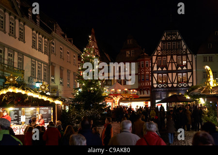 Weihnachtsmarkt in der alten Stadt Limburg Stockfoto