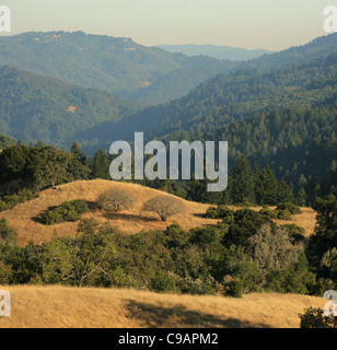 Zentral-Kalifornien malerischen Blick auf Santa Cruz Mountains von Monte Bello Open Space Stockfoto