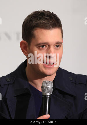 Mehrfach mit Platin ausgezeichneten kanadischen Sänger Michael Bublé in Dublin, Irland Stockfoto