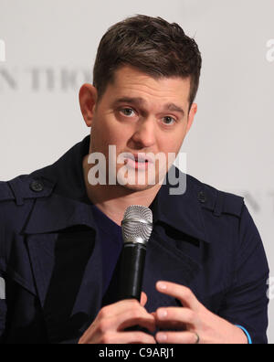 Mehrfach mit Platin ausgezeichneten kanadischen Sänger Michael Bublé in Dublin, Irland Stockfoto