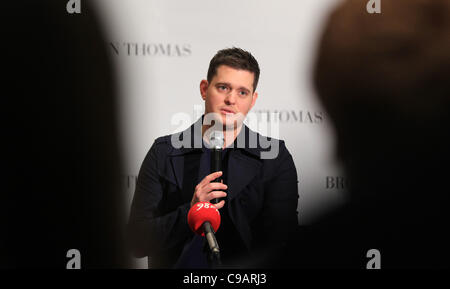 Mehrfach mit Platin ausgezeichneten kanadischen Sänger Michael Bublé in Dublin, Irland Stockfoto