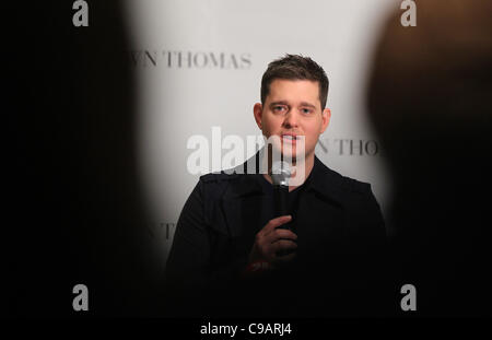 Mehrfach mit Platin ausgezeichneten kanadischen Sänger Michael Bublé in Dublin, Irland Stockfoto