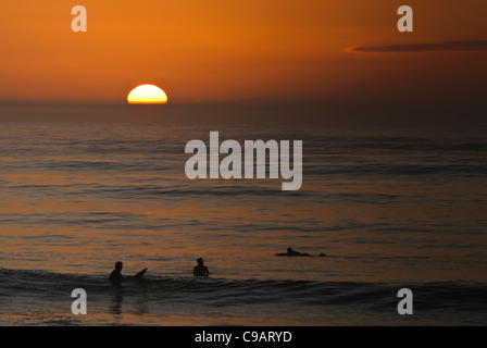 Taito Strand, Chiba, Japan. Taito Strand ist einer von Japans bekanntesten Surf-Spots in der Nähe von Tokio. Stockfoto