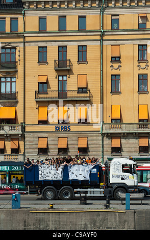 Studenten feiern ihren Abschluss, Stockholm, Schweden Stockfoto