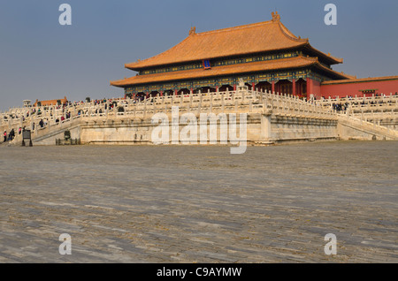 Halle der höchsten Harmonie in der großen Vorhof in der verbotenen Stadt Peking Peoples Republic Of China Stockfoto