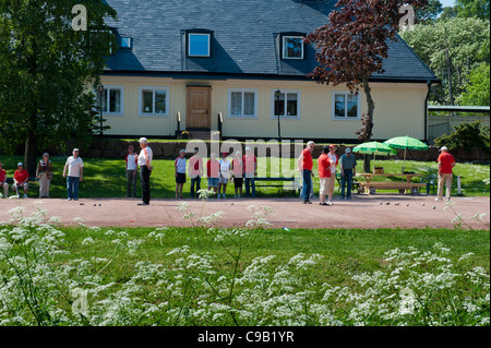 Bouleplatz in Åland, Finnland Mariehamn Stockfoto