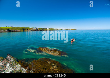 Bach mit Blick auf Bull Bay Amlwch Anglesey North Wales Uk Stockfoto