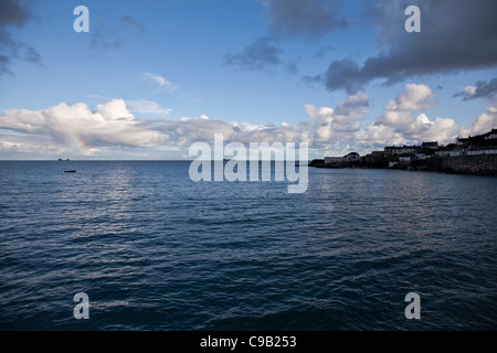 Kleinstadt auf die Eidechse, Coverack. Die Stadt in Cornwall könnte positiv Erosion in der Zukunft möglicherweise betroffen sein Stockfoto