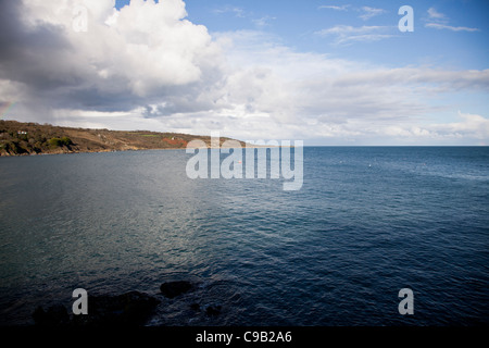 Kleinstadt auf die Eidechse, Coverack. Die Stadt in Cornwall könnte positiv Erosion in der Zukunft möglicherweise betroffen sein Stockfoto