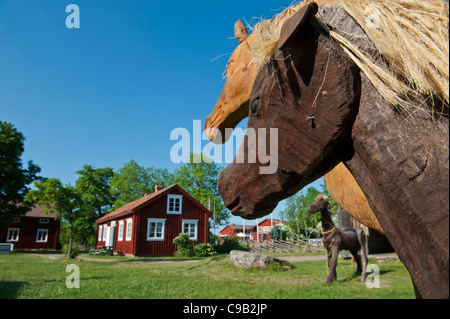 Jan Karlsgården Freilichtmuseum Åland, Finnland Stockfoto