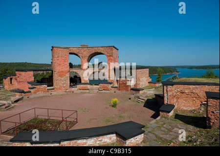 Die Ruinen der alten russischen Festung Bomarsund auf Åland-Inseln in Finnland Stockfoto