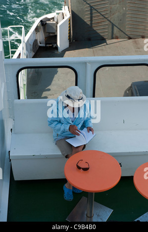 An Bord der M/S Skiftet Fähre nach Kökar, Åland-Inseln-Finnland Stockfoto