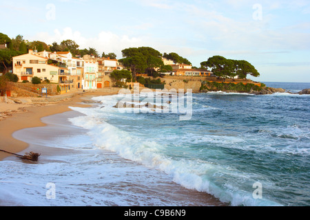 Calella de Palafrugell Ansicht. Costa Brava. Provinz Girona. Katalonien. Spanien Stockfoto