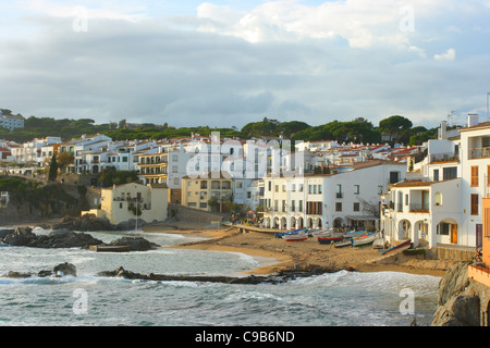 Calella de Palafrugell Ansicht. Costa Brava. Provinz Girona. Katalonien. Spanien Stockfoto