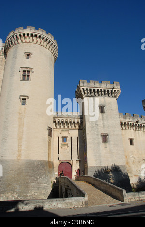 Das mittelalterliche Schloss Château de Tarascon des guten König René in Tarascon, Provence, Frankreich Stockfoto