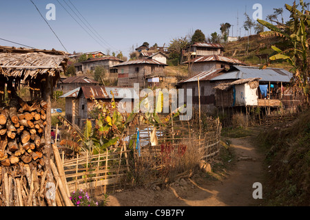 Indien beherbergt Nagaland, Longkhum, Dorf Stockfoto