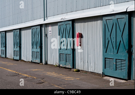 Reihen von Lagereinheiten am Fishermen's Terminal Seattle Washington State USA Stockfoto