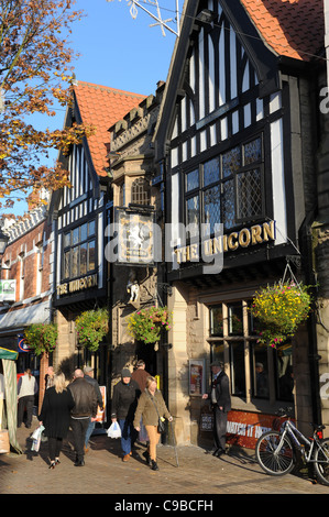 Das Einhorn Public House in Bridge Street Worksop, Nottinghamshire, England. UK Stockfoto