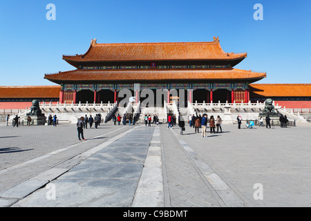 Die Halle der höchsten Harmonie innerhalb der verbotenen Stadt, Peking China Stockfoto