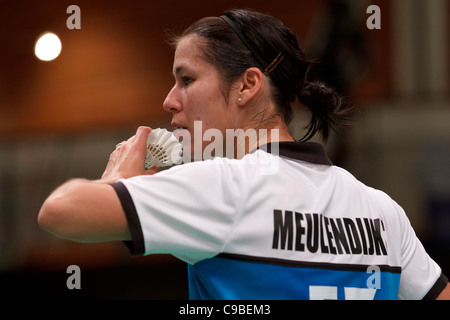 Badminton-Spieler Judith Meulendijks aus den Niederlanden Stockfoto