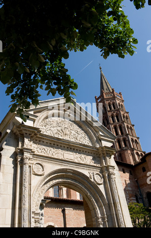 Basilique Saint-Sernin, ein gotisches Meisterwerk fand in Toulouse/Tolosa in Südwest Frankreich und UNESCO-Welterbe Stockfoto