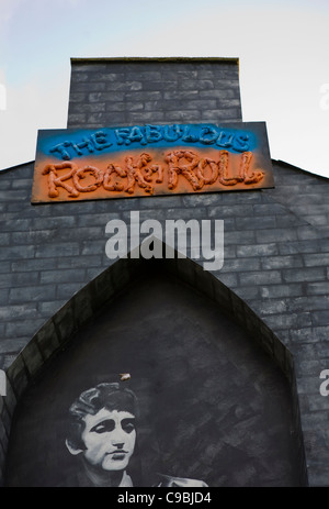 Die Liverpool Wandbild gewinnen  am Fluss Group Wall Gemälde von den Beatles, Seaforth, Merseyside, UK Stockfoto