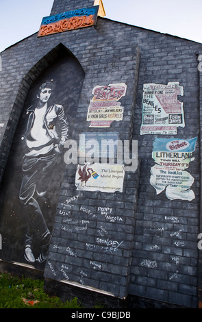 Die Liverpool Wandbild gewinnen  am Fluss Group Wall Gemälde von den Beatles, Seaforth, Merseyside, UK Stockfoto