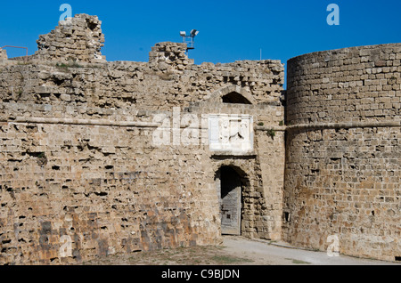 Eingang in Othellos Turm, Famagusta, Nordzypern Stockfoto